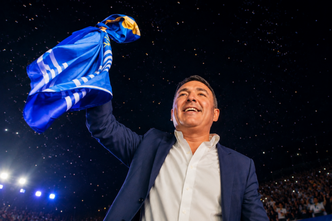 Carlos Albisu durante una actividad oficial en Salto
