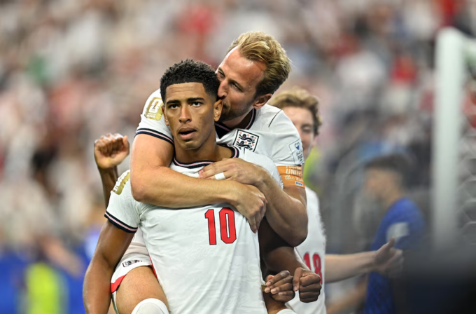 ude Bellingham celebra su gol en el partido Inglaterra y Croacia del Mundial 2026