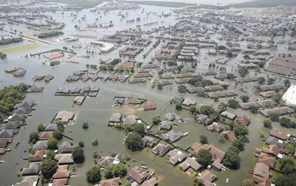Inundación costera provocada por la subida del nivel del mar
