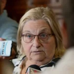 Senadora Graciela Bianchi durante su declaración en stream