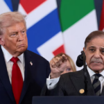 Donald Trump participando en una cumbre internacional relacionada con el acuerdo entre Estados Unidos e Irán