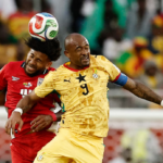 Caleb Yirenkyi celebra el gol de Ghana vs Panamá